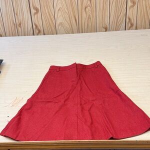 Herringbone wool red orange J.Crew Women's Skirt